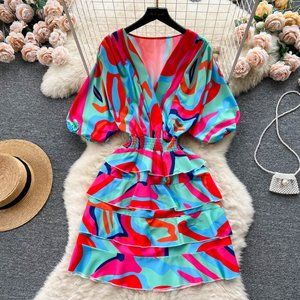 women's printed dress